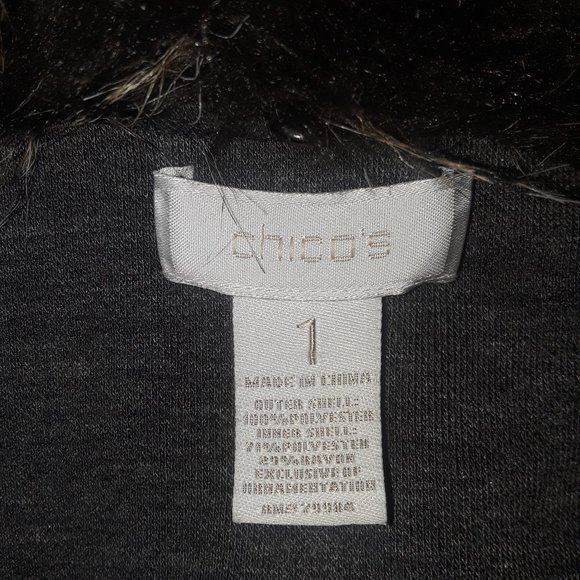 Chico's size 1 women's jacket removable collar - Picture 4 of 4